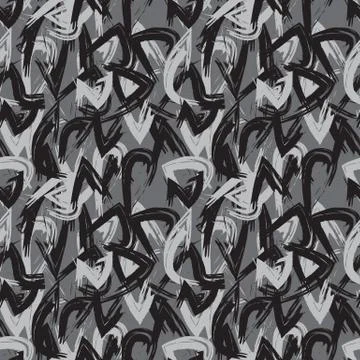 Abstract Colourful Brushstrokes Seamless Pattern Illustrazione stock