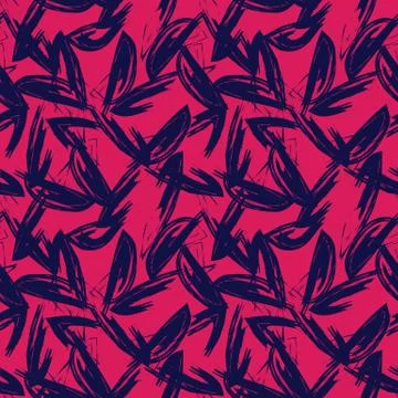 Abstract Colourful Brushstrokes Seamless Pattern Illustrazione stock