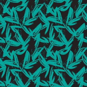 Abstract Colourful Brushstrokes Seamless Pattern Stock Illustration