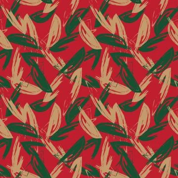 Abstract Colourful Brushstrokes Seamless Pattern Stock Illustration