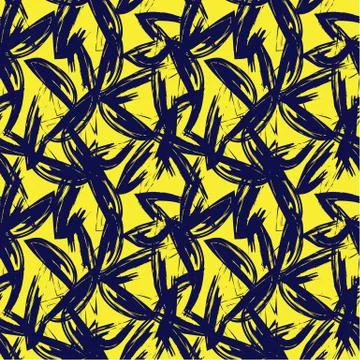 Abstract Colourful Brushstrokes Seamless Pattern Stock Illustration