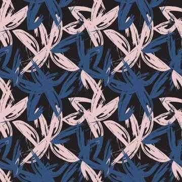 Abstract Colourful Brushstrokes Seamless Pattern Stock Illustration
