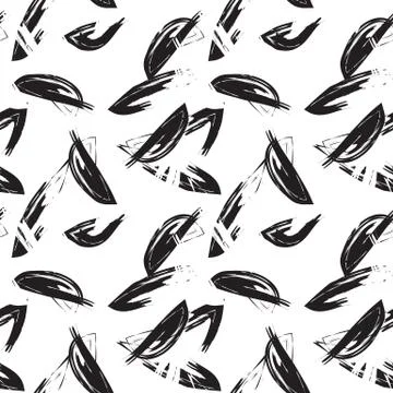 Abstract Colourful Brushstrokes Seamless Pattern Stock Illustration