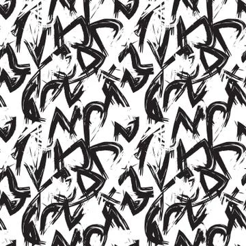 Abstract Colourful Brushstrokes Seamless Pattern Stock Illustration