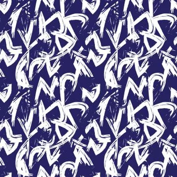 Abstract Colourful Brushstrokes Seamless Pattern Stock Illustration