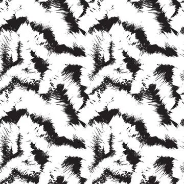 Abstract Colourful Brushstrokes Seamless Pattern Stock Illustration