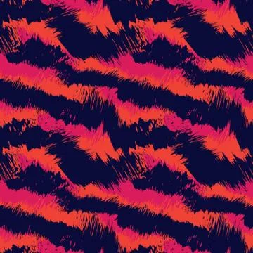 Abstract Colourful Brushstrokes Seamless Pattern Stock Illustration