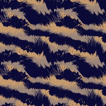Abstract Colourful Brushstrokes Seamless Pattern Stock Illustration