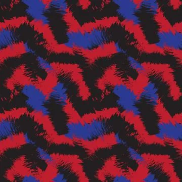 Abstract Colourful Brushstrokes Seamless Pattern Stock Illustration