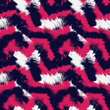 Abstract Colourful Brushstrokes Seamless Pattern Stock Illustration