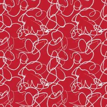 Abstract Colourful Brushstrokes Seamless Pattern Stock Illustration
