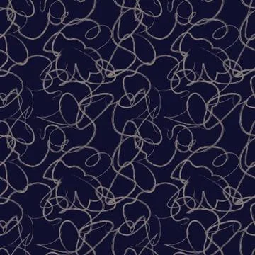 Abstract Colourful Brushstrokes Seamless Pattern Stock Illustration