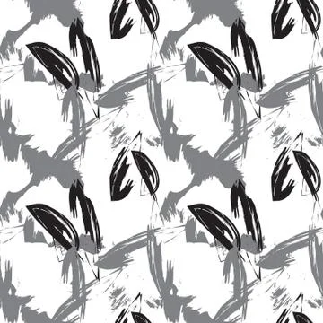 Abstract Colourful Brushstrokes Seamless Pattern Stock Illustration