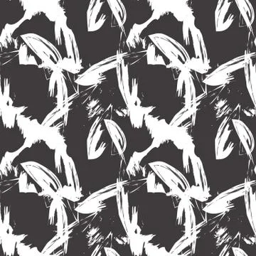 Abstract Colourful Brushstrokes Seamless Pattern Illustrazione stock