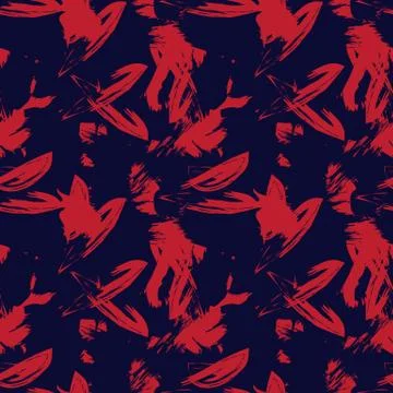 Abstract Colourful Brushstrokes Seamless Pattern Stock Illustration