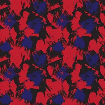 Abstract Colourful Brushstrokes Seamless Pattern イラスト素材