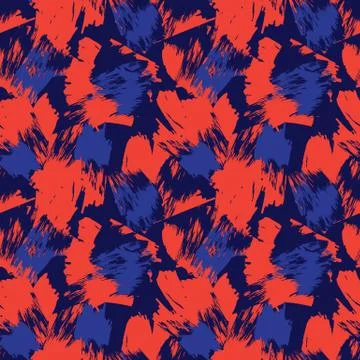 Abstract Colourful Brushstrokes Seamless Pattern Illustrazione stock