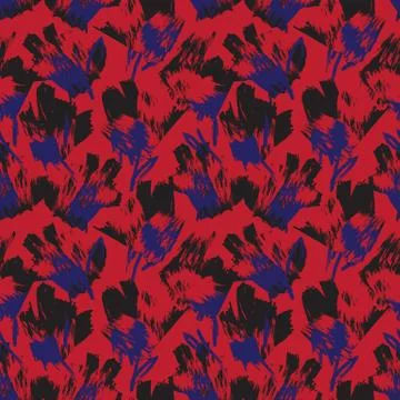 Abstract Colourful Brushstrokes Seamless Pattern Illustrazione stock