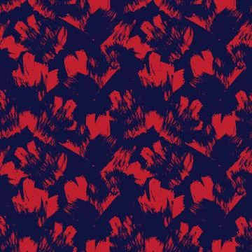 Abstract Colourful Brushstrokes Seamless Pattern Stock Illustration