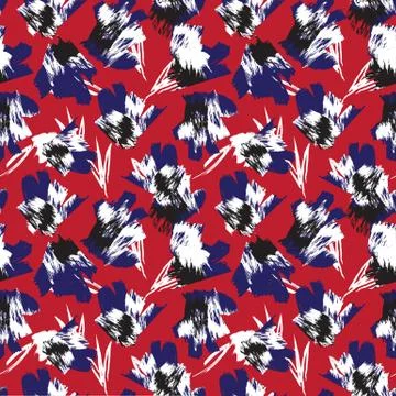 Abstract Colourful Brushstrokes Seamless Pattern Illustrazione stock
