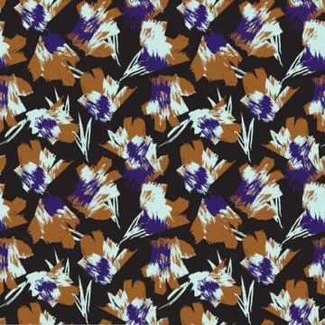 Abstract Colourful Brushstrokes Seamless Pattern Illustrazione stock