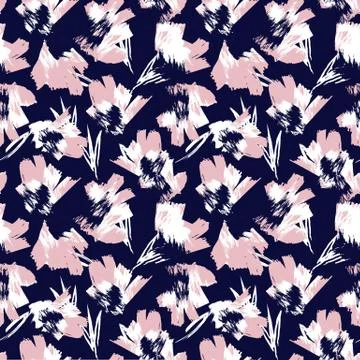 Abstract Colourful Brushstrokes Seamless Pattern Illustrazione stock