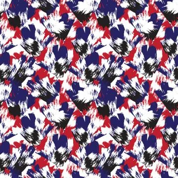 Abstract Colourful Brushstrokes Seamless Pattern Stock Illustration