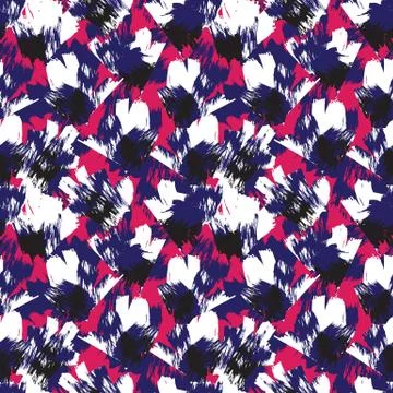 Abstract Colourful Brushstrokes Seamless Pattern Stock Illustration