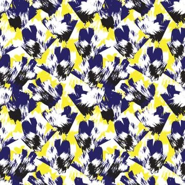Abstract Colourful Brushstrokes Seamless Pattern Stock Illustration