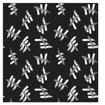 Abstract Colourful Brushstrokes Seamless Print/Pattern in Vector Illustrazione stock