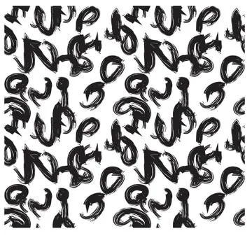 Abstract Colourful Brushstrokes Seamless Print/Pattern in Vector Stock Illustration