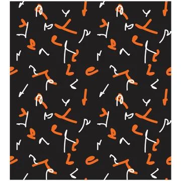 Abstract Colourful Brushstrokes Seamless Print/Pattern in Vector Stock Illustration