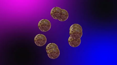 Abstract colourful bubbles texture background Stock Footage 204149050