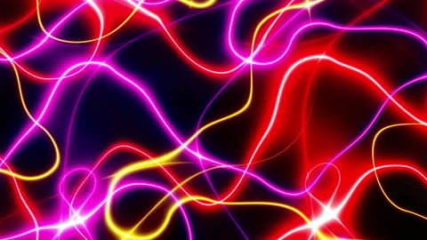 Abstract colourful digital neon background animation in 4k Pink and orange neon Stock Footage 340572328