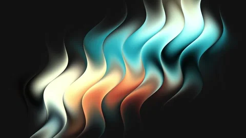 Abstract Colourful Glass Gradient Waves with Soft Blurred Flowing Stripes Stock Footage 339273620