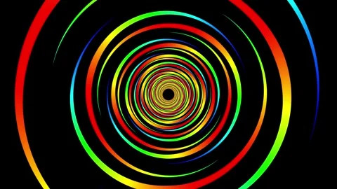 Abstract colourful line tunnel loop motion background Stock Footage 341609359