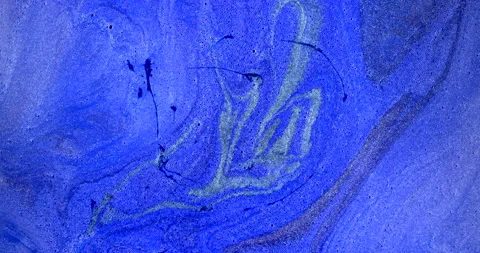 Abstract colourful paint diffusion. Blue acrylic texture background. Stock Footage 147090728