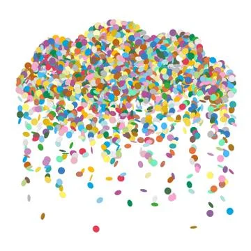 Abstract Colourful Raining Confetti Cloud Vector Illustrazione stock
