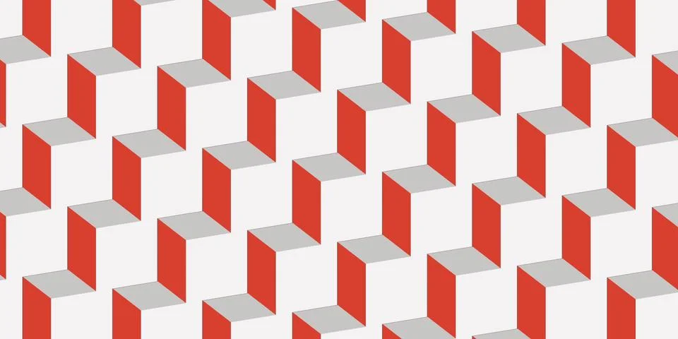 Abstract colourful red mosaic pattern cube patches background texture 2d Stock Illustration