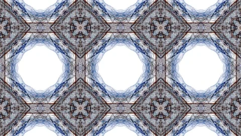 Abstract, colourful, symmetric pattern, ornamental decorative kaleidoscope Stock Footage 114574656