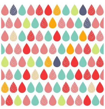 Abstract colourful vector background with rain Stock Illustration