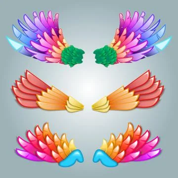 Abstract colourful wings Illustrazione stock