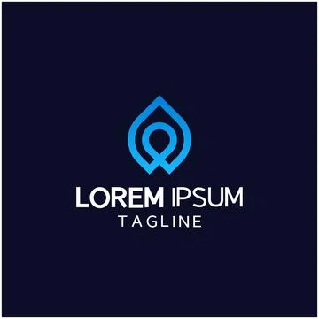 Abstract combination map and leaf logo design Stock Illustration