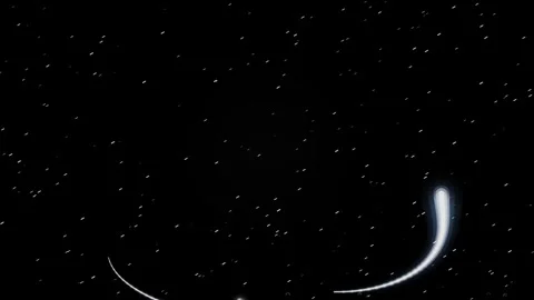 Abstract Comet Trails and White Light Streaks on Starry Background 스톡 동영상 332392289