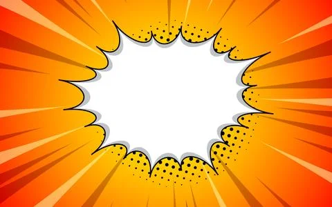 Abstract comic background with blank speech bubble vector illustration イラスト素材