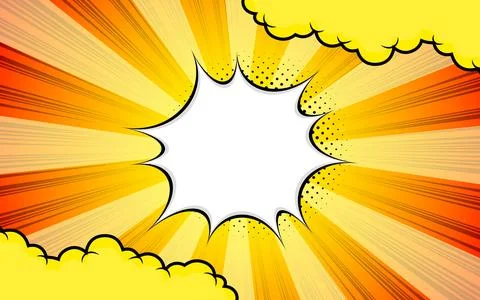Abstract comic background with blank speech bubble vector illustration Stockillustratie