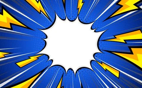Abstract comic background with blank speech bubble vector illustration 스톡 일러스트