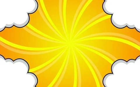 Abstract comic background with cartoon cloud Illustrazione stock