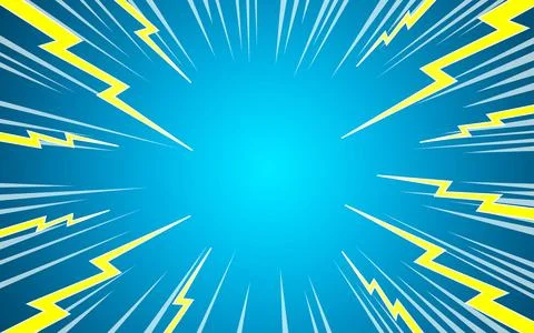 Abstract comic background with lightning flashes Stock Illustration