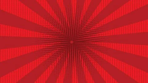 Abstract comic background on red background Stock Illustration
